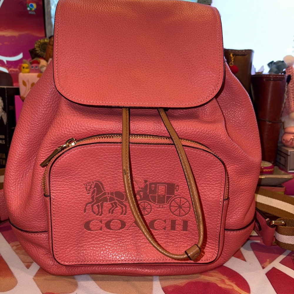 Coach Coral Leather Backpack